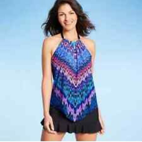 Aqua Green tankini top - Picture 1 of 5